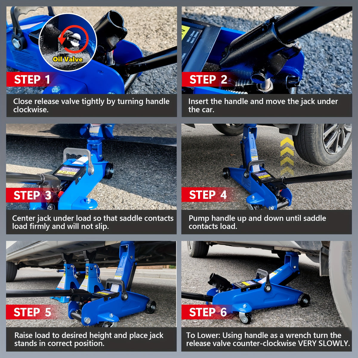 3.5T 2.5T 2T Optional Steel Floor Jack Quick Rise Piston Pump Low Profile, Hydraulic Trolley Car Jack with 2 Ratchet 3 Ton Jack Stands, Truck Jack Combo, Service Jack, Farm Jack Tire Repair