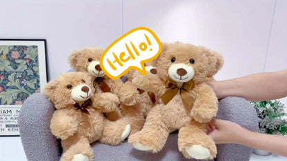Teddy Bears Bulk Set 8 Pack 11 Inch Soft Stuffed Bear Plush Toys — Baby Shower Decorations Party Favors Classroom Prizes, Dark Brown & Khaki Bear Gift Set for Kids Birthday Holiday