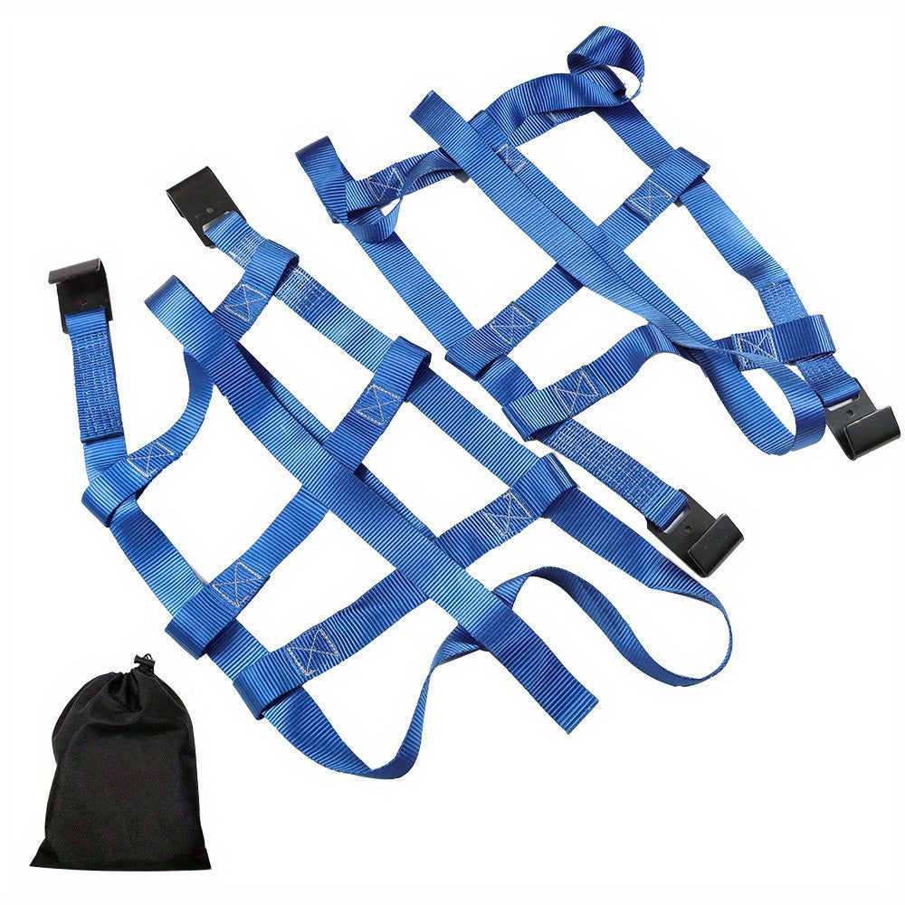 2pcs Blue Tire Strap 14 to 17 Inch Strap And 1 Handbag Replacement for SUV Light Truck 10, 000 Lbs Break Strength