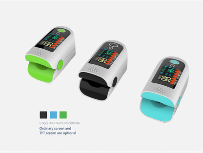 Fingertip Pulse Oximeter Blood Oxygen Monitor – SpO2, Heart Rate & Perfusion Index Display, Digital Finger Clip O2 Meter for Home Use & Sports, Batteries Included