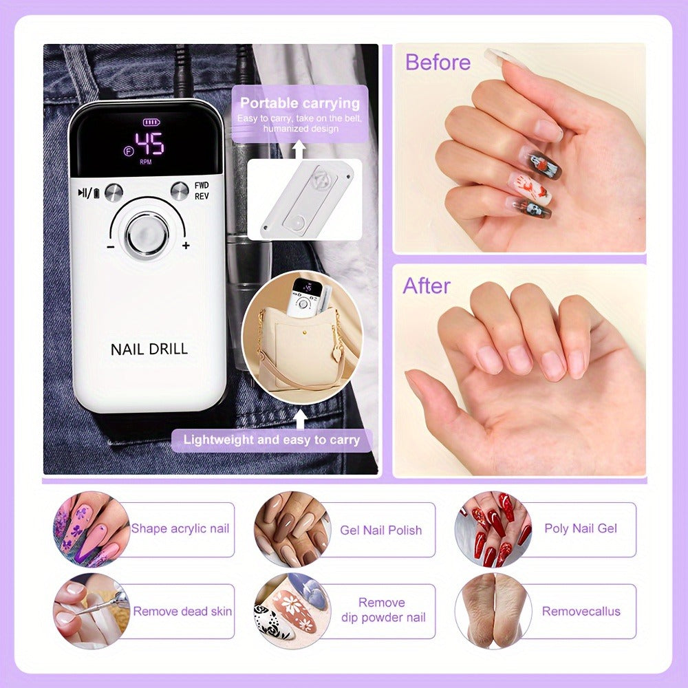 UV LED Nail Lamp 30 LEDs Infrared Auto Sensor with 3 Timer Modes 5s/30s/60s – Detachable Magnetic Base Gel Polish Curer for Hands & Feet, Painless Low-Heat Curing for Home & Salon, Pink White