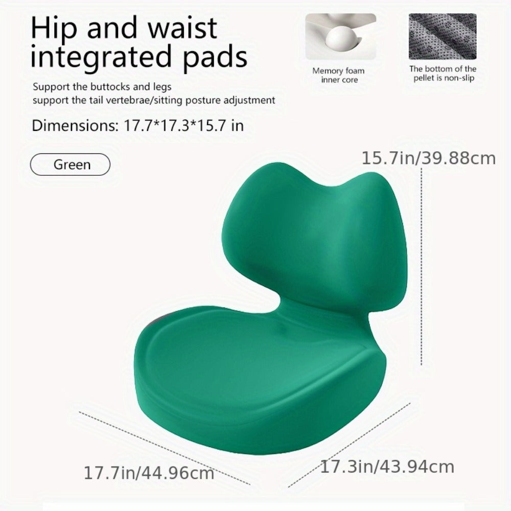 Ergonomic Seat Cushion for Tailbone & Lumbar Pain Relief - Memory Foam L-Shaped Car & Office Chair Cushion for Truck Drivers & Long Sitting