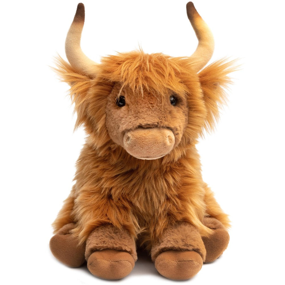Highland Cow Stuffed Animal 14 Inch – Henley Fluffy Scottish Cow Plush Toy by Viahart, CPSIA Safe, 90-Day Warranty, Birthday & Christmas Gift for Kids