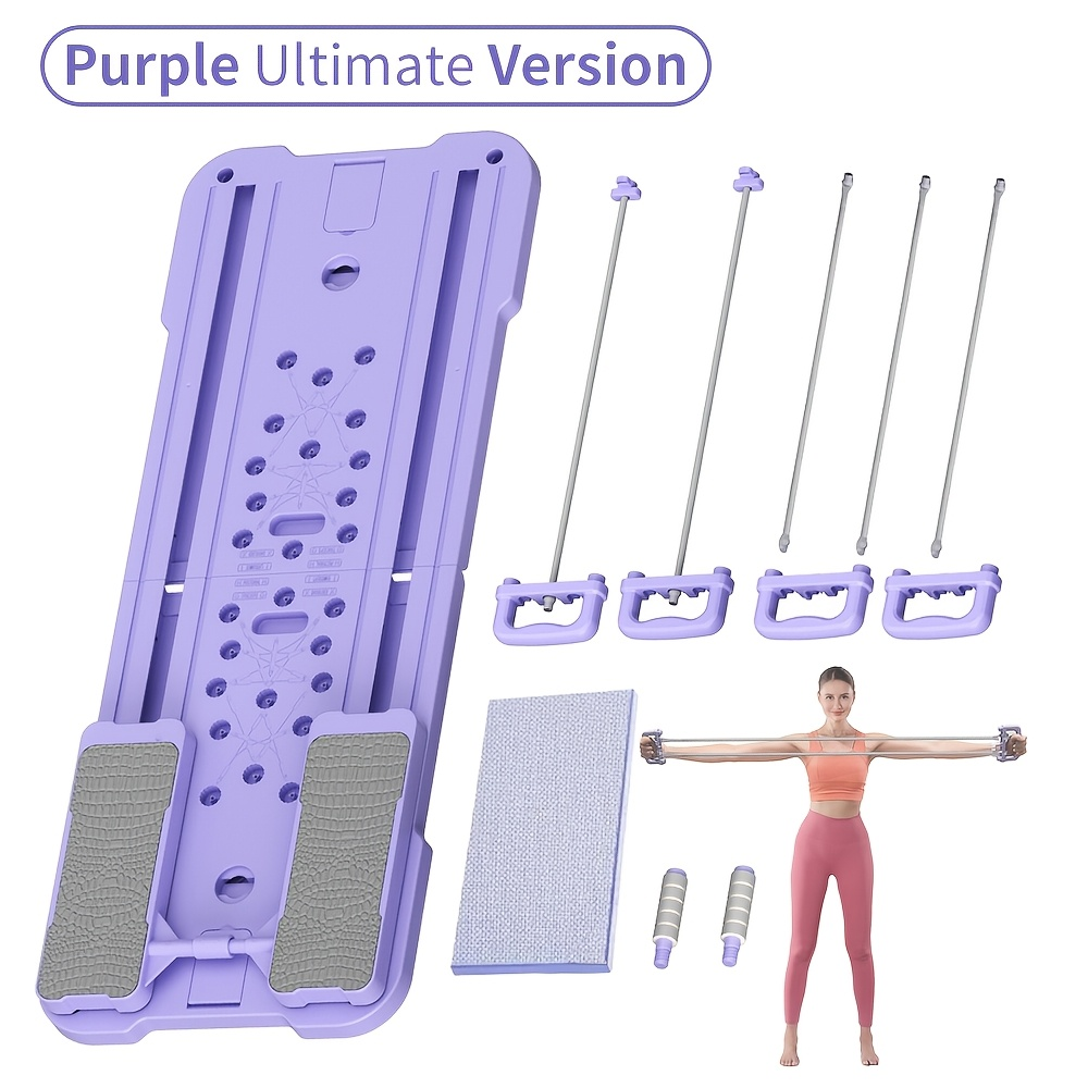 Portable Pilates Reformer Board 9-in-1 – Foldable Ab Wheel & Push-Up Workout Machine for Full Body Core Training, Muscle Toning & Home Gym Fitness