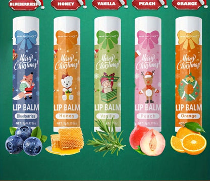 Moisturizing Lip Balm Set 10-Pack with Vitamin E — MISS FACTORX Natural Look Lipstick Collection for Women, Hydrating & Nourishing, All Skin Types, Christmas Holiday & Valentine's Day Gift