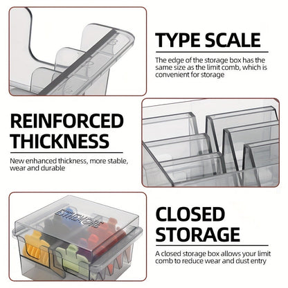 Barber Tool Organizer 8-Slot Clear Plastic Storage Box for Hair Clippers Scissors & Grooming Accessories – Transparent Salon Organizer for Home & Professional Barber Use