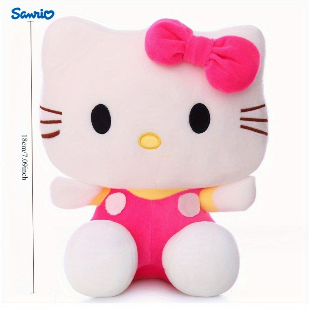 Cat Plush Doll Kawaii Kitty Pink & Blue – Sanrio Inspired Soft Stuffed Animal for Room Decoration, Party Favor, Birthday Festival Christmas Holiday Gift for Girls Kids Teens Anime Fans