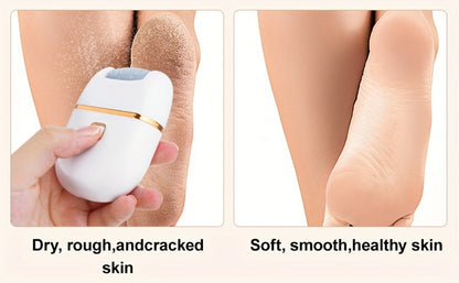 Electric Callus Remover Rechargeable Foot Grinder with 3 Replacement Heads 2 Speed Settings IPX5 Waterproof USB Charging Portable Pedicure Tool for Cracked Heels Dead Skin Women Men