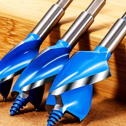 Impact Drill Bit Set 6-Piece Woodworking – 1/2" to 1" Interchangeable Screwdriver Bits, 4-Inch Length with Storage Box, Multi-Size Spade Bit Kit for Wood Drilling & DIY Projects