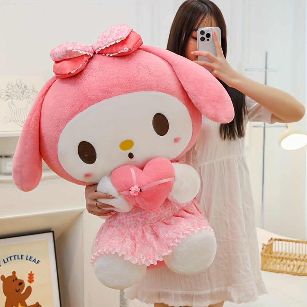 Kawaii Sanrio Plush Toy 12 Inch – Hello Kitty Kuromi My Melody Stuffed Animal Doll for Girls Kids Teens, Soft Huggable Kawaii Character Gift Birthday Christmas Valentine