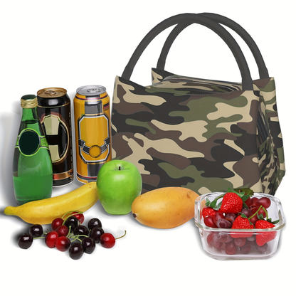 Insulated Lunch Bag Reusable Polyester Tote 11x6.5x7 In – Leakproof Thermal Cooler Bag for Work, Office, School, Camping, Picnic & Beach, Lightweight & Durable Everyday Lunch Carrier for Men & Women