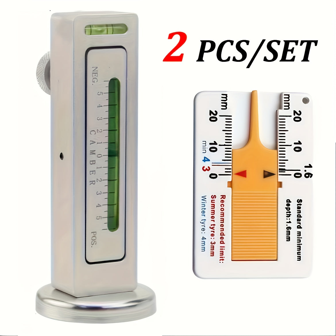2pcs Wheel Alignment Tool Set, Adjustable Toe and Camber Gauge, Suitable for Cars, Trucks, RVs, Professional Vehicle Wheel Alignment Equipment