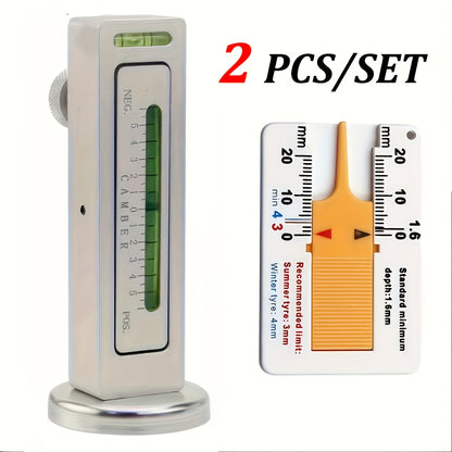 2pcs Wheel Alignment Tool Set, Adjustable Toe and Camber Gauge, Suitable for Cars, Trucks, RVs, Professional Vehicle Wheel Alignment Equipment