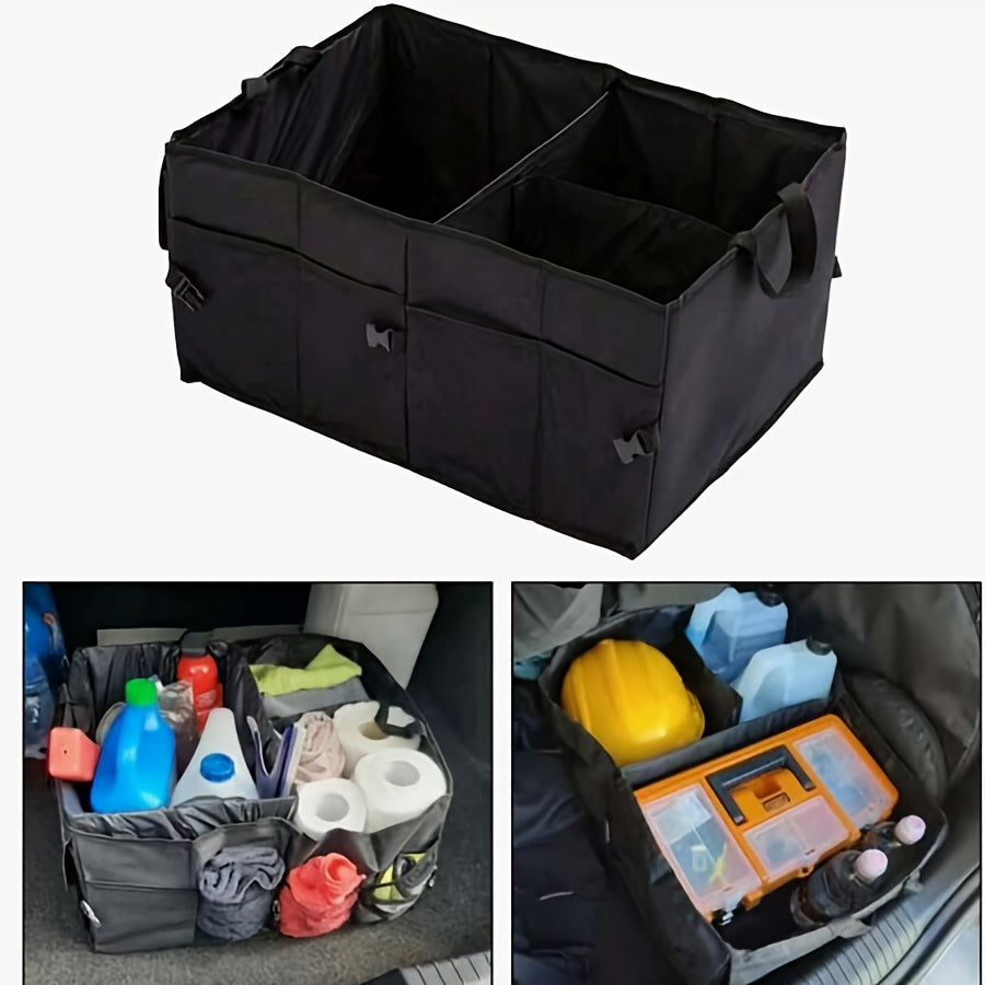1pc Of Car Trunk Storage Bag - Large Capacity Car Storage Bag With Insulation Layer, Household Storage Bag With Handle, Foldable Trunk Storage Box, Suitable For SUVs And Sedans, Sturdy Foldable Car Storage Bag For Storing Car Parts, Tools