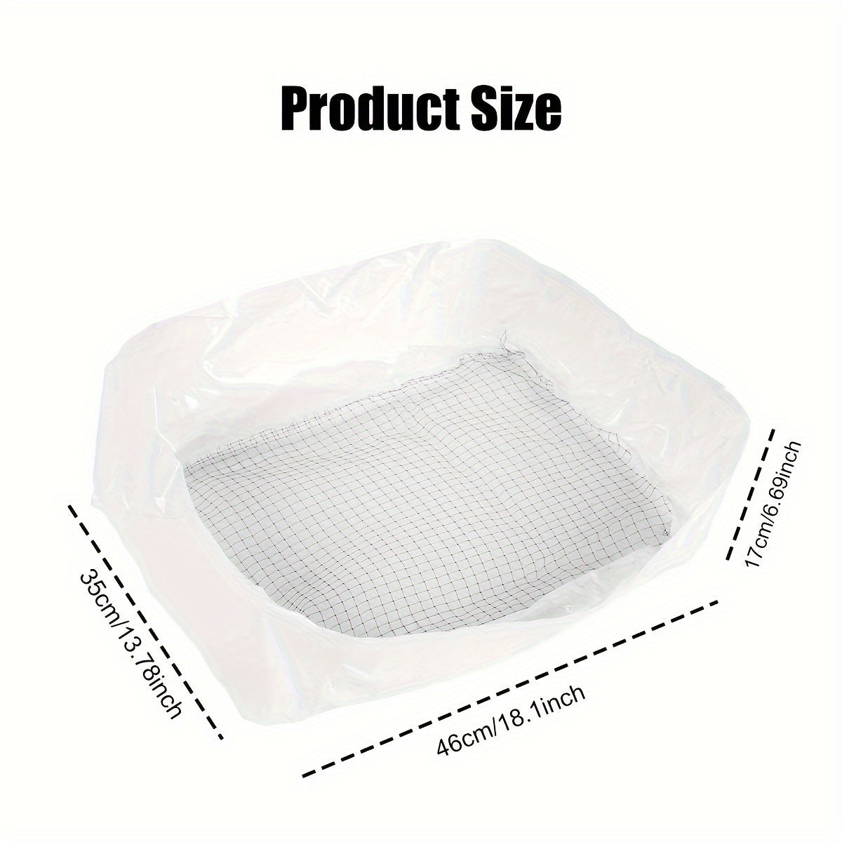 Cat Litter Filter Bags 10-Pack – Reusable Washable Mesh Sifting Bags for Litter Box, Quick-Clean Cat Litter Strainer Net, Easy Scooping Accessory for Indoor Cats, 47x36x17cm