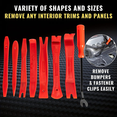Set of Tools for Removing Auto Trim (Scratch-Free Plastic Pry Tool Kit) - Car Tool Kit for Auto Trim, Easy to Remove Door Panels, Fastener Extraction, Clips, Moldings, Dashboards, And Interior Trim Tools