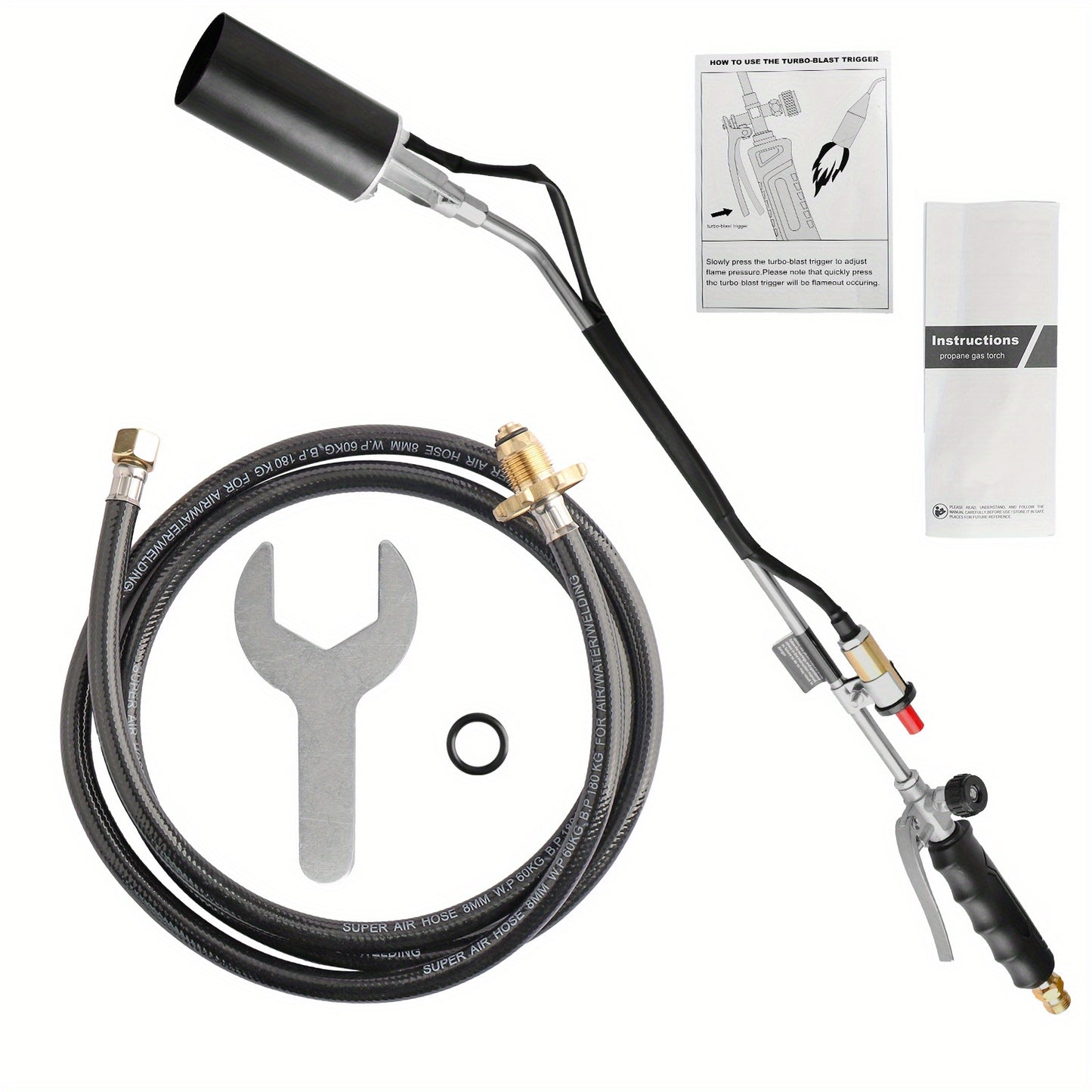 Portable Propane Torch Weed Burner Ice Snow Melter Outdoor Flame Thrower with 79 Inch Hose. Mother's Day Gift, Gift for Father