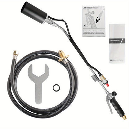 Portable Propane Torch Weed Burner Ice Snow Melter Outdoor Flame Thrower with 79 Inch Hose. Mother's Day Gift, Gift for Father