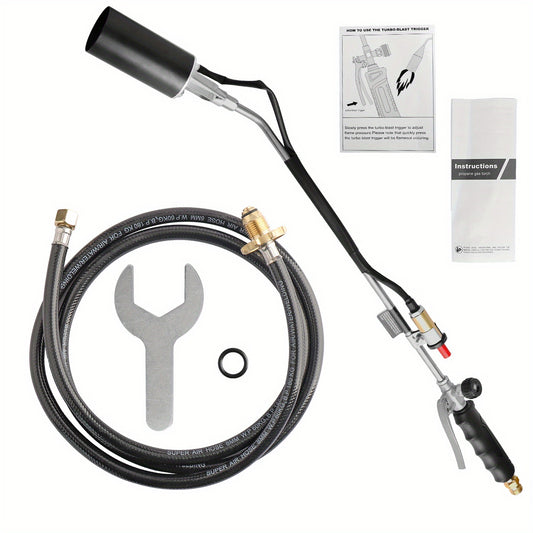 Portable Propane Torch Weed Burner Ice Snow Melter Outdoor Flame Thrower with 79 Inch Hose. Mother's Day Gift, Gift for Father