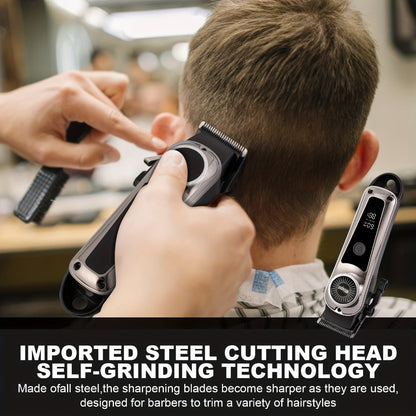 Cordless Hair Clipper & Beard Trimmer Set for Men — USB Rechargeable with Battery Indicator, 4 Comb Attachments, Professional Home Barber Kit for Hair Cutting & Grooming, Travel-Ready Gift for Men