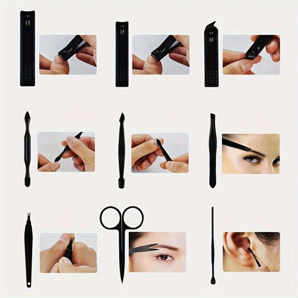 Stainless Steel Nail Clipper Gift Set 23pcs — Professional Sharp Blade Fingernail Toenail Trimmer Manicure Pedicure Kit for Men Women, Salon Quality Home Nail Care, 3-Set Value Pack
