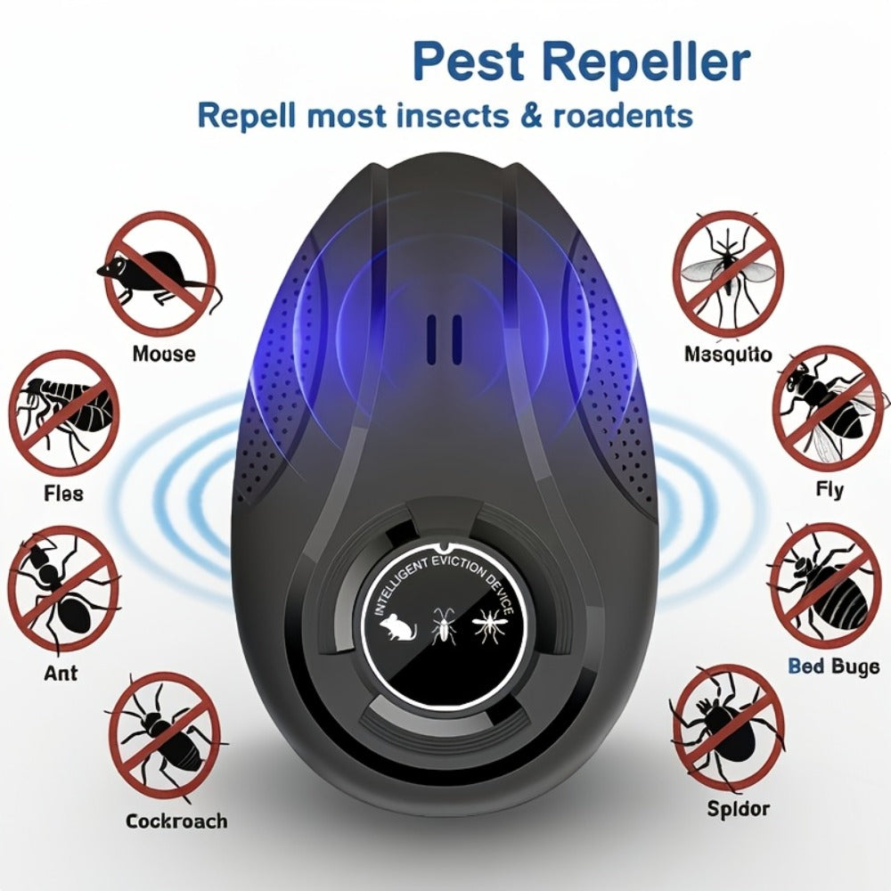 Ultrasonic Pest Repeller for Home Indoor – Plug-In Electronic Mosquito Cockroach Mouse Ant Spider Repellent Device for House Office Warehouse