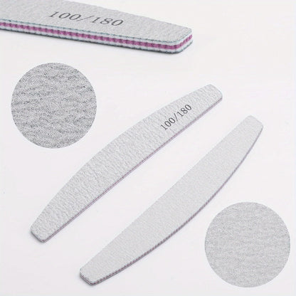 Nail Files and Buffers Professional 100 180 Grit Double-Sided Sanding Boards Reusable Polishing Blocks for Manicure Pedicure Salon Home Use Value Pack 20 or 35 Pieces