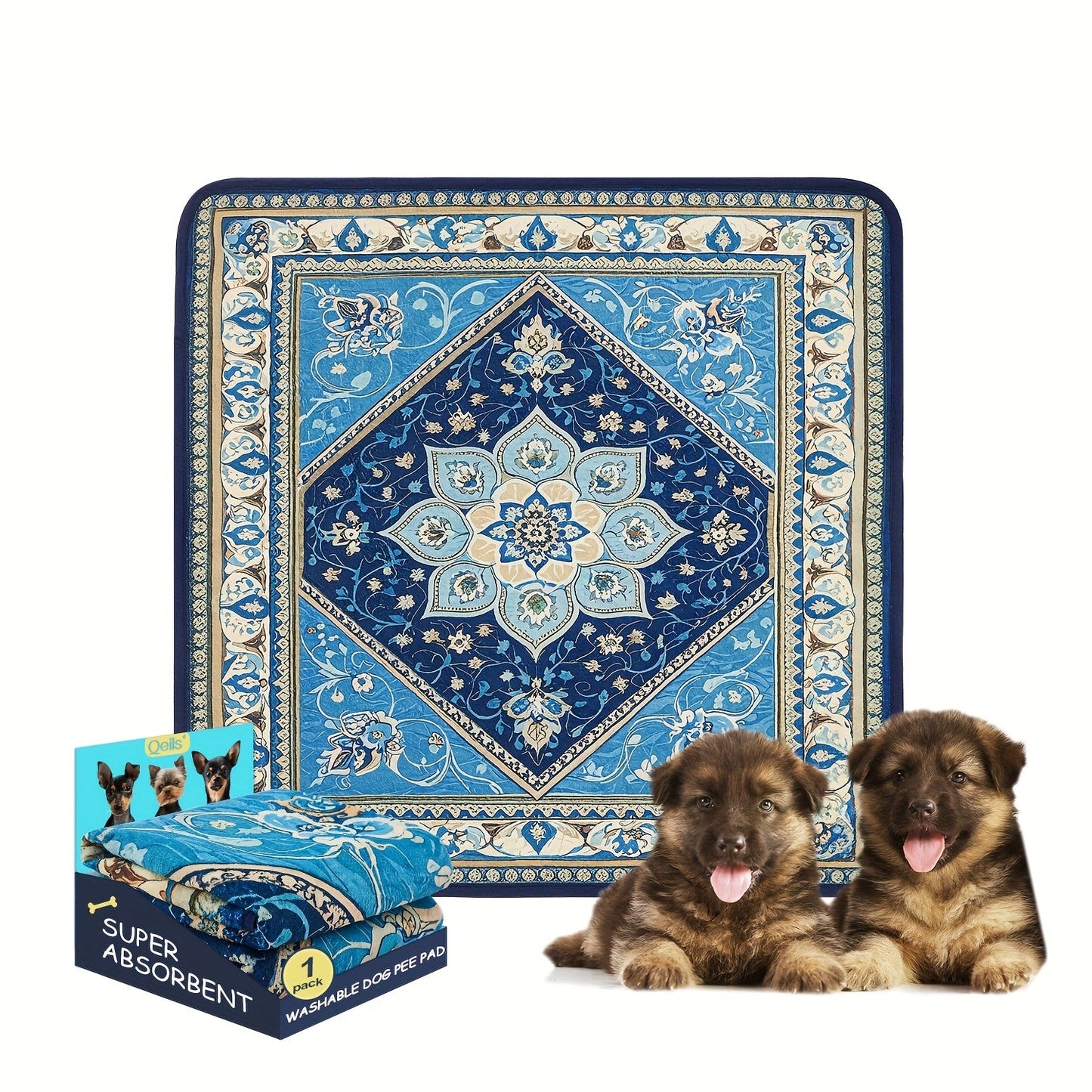 Washable Reusable Dog Pee Pads – Super Absorbent Non-Slip Puppy Training Pads in Multiple Sizes | Heavy-Duty Leakproof Pet Pads for Floor, Crate, Couch & Whelping | 3 Patterns, 4 Size Options