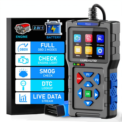 OBD2 Scanner Diagnostic Tool, OBD II Clear Reset Engine Error Code Professional Code Reader Diagnostic Scan Tools, Mode 6, Mode 8 & One-Click I/M, Plug & Play(Without Battery)Diagnostic Scanner For DIYers, OBD II Scanner For All OBDII Car Since 1996