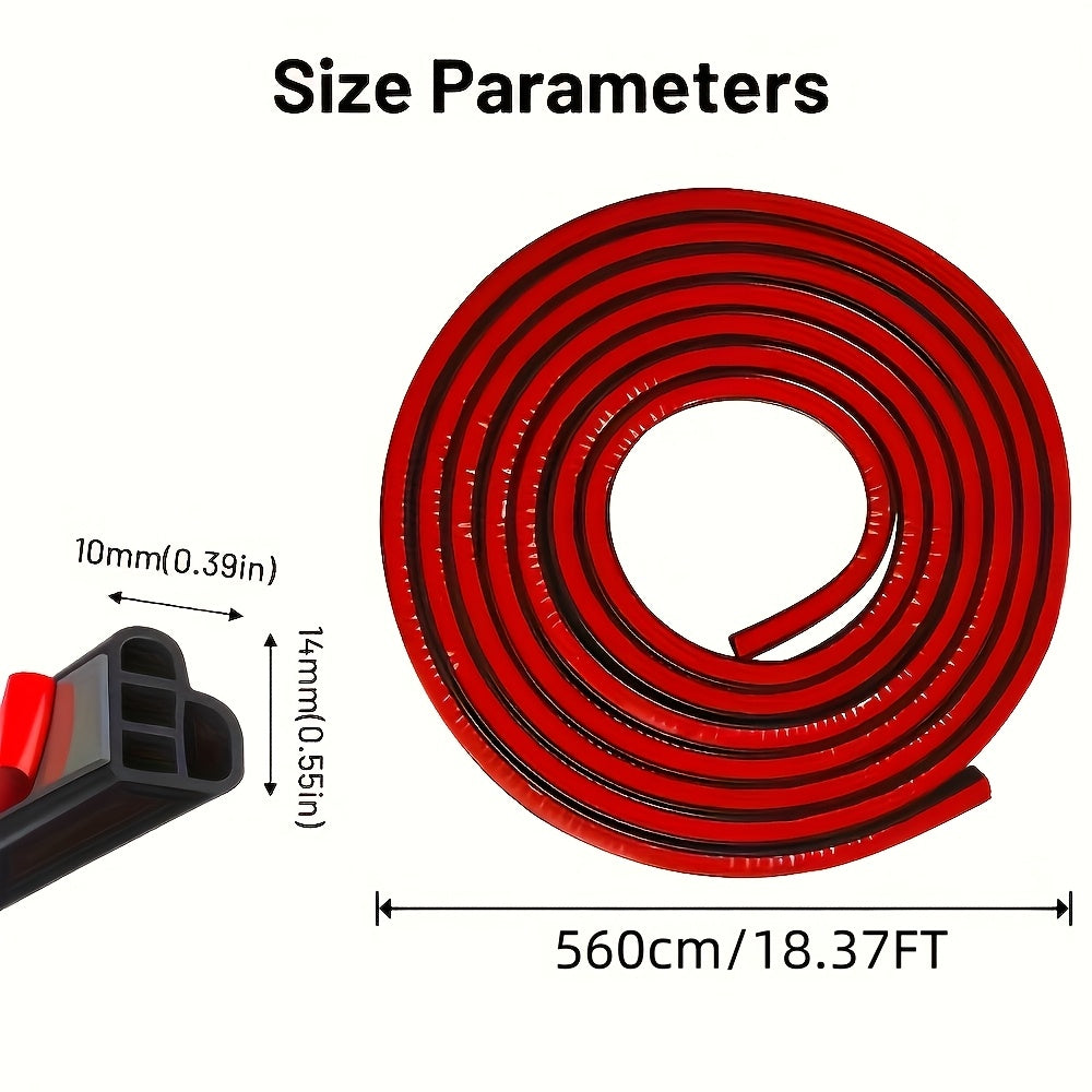 Fit Rubber Car Door Seal Strip - Double Layer Noise Reduction, Shock Absorption Soundproofing Protective Trim, Multi-Pack, Vibration Dampening | Duallayer Structure | Textured Surface, Car Soundproofing