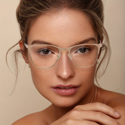 Anti Blue Light Reading Glasses 3 Pack Metal Frame Rectangular Readers – Polycarbonate Lenses, Spring Hinges, Unisex Men Women Mixed Colors, Multiple Magnification Strengths for Reading and Screen Use