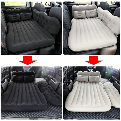 Car Inflatable Mattress SUV Back Seat Sleeping Pad Foldable Portable Travel Air Bed with Electric Pump Storage Bag Repair Kit for Camping Road Trip Outdoor Adventure Fits SUV Sedan MPV