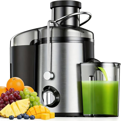 Compact Juicer for Fruits & Vegetables - Wide Opening for Easy Juice Extraction, BPA-Free, Dishwasher Safe, Easy to Clean, Healthy Lifestyle Juicer for Fresh Daily Juice & Tasty Beverages
