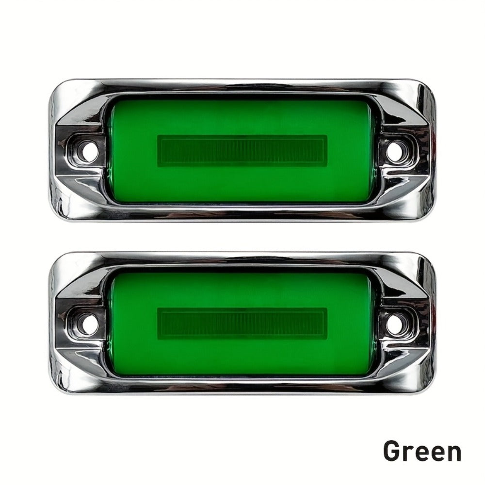 LED Car Side Marker Lights – Strobe Warning Flashing Signal Light for Truck Car Night Driving Safety, High/Low Brightness, 2pcs (Red/Yellow/Blue/Green/White)