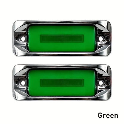 LED Car Side Marker Lights – Strobe Warning Flashing Signal Light for Truck Car Night Driving Safety, High/Low Brightness, 2pcs (Red/Yellow/Blue/Green/White)