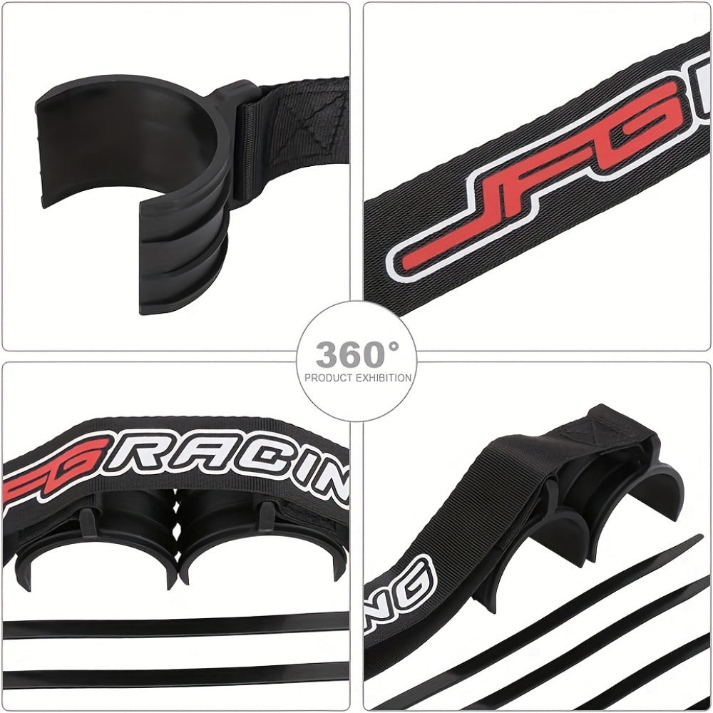 Motorcycle Recovery Tow Strap Set – Adjustable Front & Rear Nylon Straps for Off-Road Dirt Bikes, Motocross & Trail Riding, Heavy-Duty Pull Belt for Stuck Bike Recovery