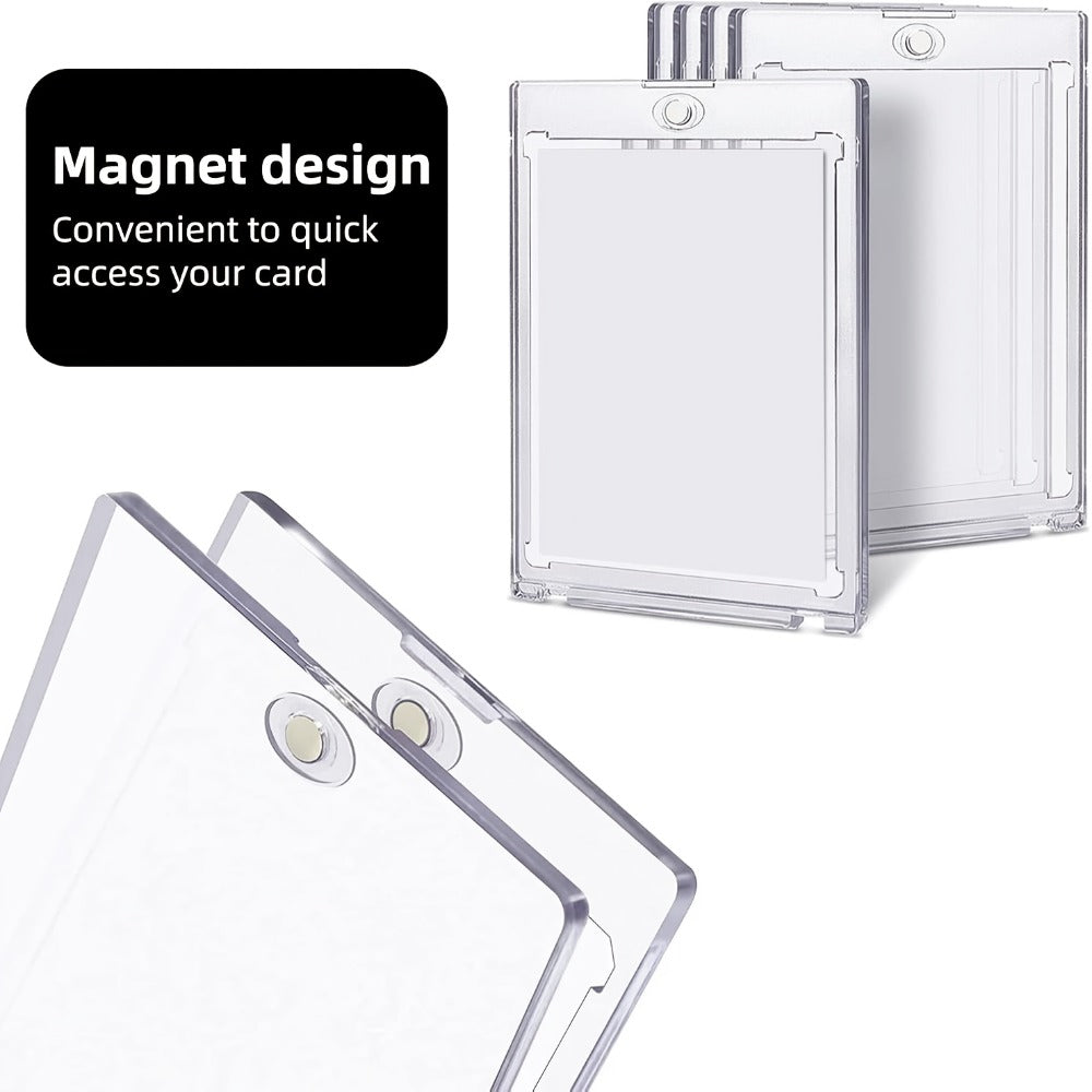 30pt Magnetic Card Holders 30/60 Pack – Clear Hard Plastic One-Touch Trading Card Cases, Protective Display Holders for Baseball, Sports, Pokemon & Game Cards, Bulk Set for Collectors
