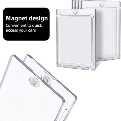 30pt Magnetic Card Holders 30/60 Pack – Clear Hard Plastic One-Touch Trading Card Cases, Protective Display Holders for Baseball, Sports, Pokemon & Game Cards, Bulk Set for Collectors