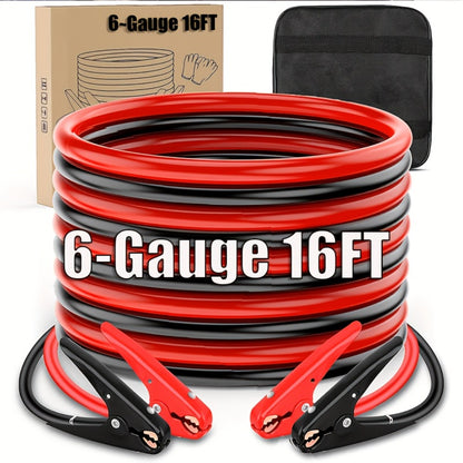 Heavy Duty Jumper Cables 600A CCA – Thickened Booster Cables with Carrying Bag for Pickup Truck, RV, Van & SUV, Jump Start Battery Kit for Large Engine Vehicles