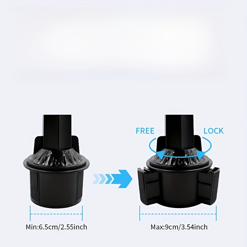 [3-In-1 Car Cup Holder] 3-In-1 Detachable Car Cup Holder - Spacious Expandable Food Table with Sturdy Base - Essential Accessory for Long Trips