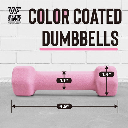 Neoprene Dumbbells Pair with Non-Slip Hex Shape – Color-Coded Hand Weights for Women & Men, Strength Training, Home Gym & Aerobics – 2LB to 15LB Available in Yellow, Green, Red, Blue & Gray