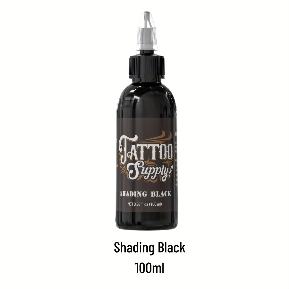 Neebol Super Black Tattoo Ink Darkest Outlining Shading Blending Fade-Resistant Professional Body Art Pigment for Artists & Beginners 100ml 250ml
