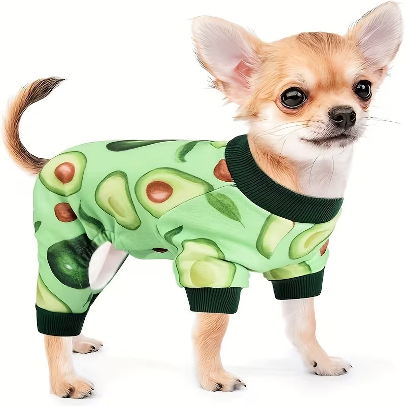 Dog Pajamas Set of 2 - Soft Puppy PJs Jumpsuit for Small Dogs Cats Chihuahua Yorkie, Cute Pet Sleepwear Onesie for Spring Summer, Mixed Colors XS-XXL Pet Apparel
