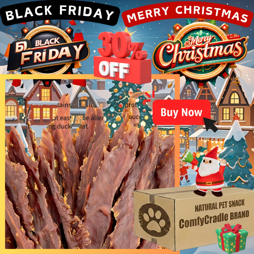 Dog Jerky Treats Chicken & Duck - High Protein Low Fat Natural Training Reward Snacks for Small Medium Large Dogs Easily Digestible