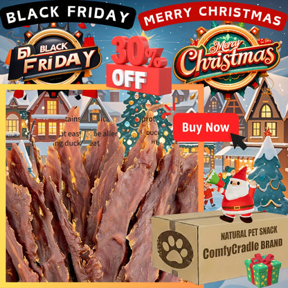 Dog Jerky Treats Chicken & Duck - High Protein Low Fat Natural Training Reward Snacks for Small Medium Large Dogs Easily Digestible