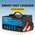12V And 24V Intelligent Universal Battery Charger Inverter, with LCD Display Intelligent Maintenance Overcharge And Short Circuit Protection, Suitable for Intelligent Trickle Charging Maintenance of Various Cars, Yachts, And Batteries