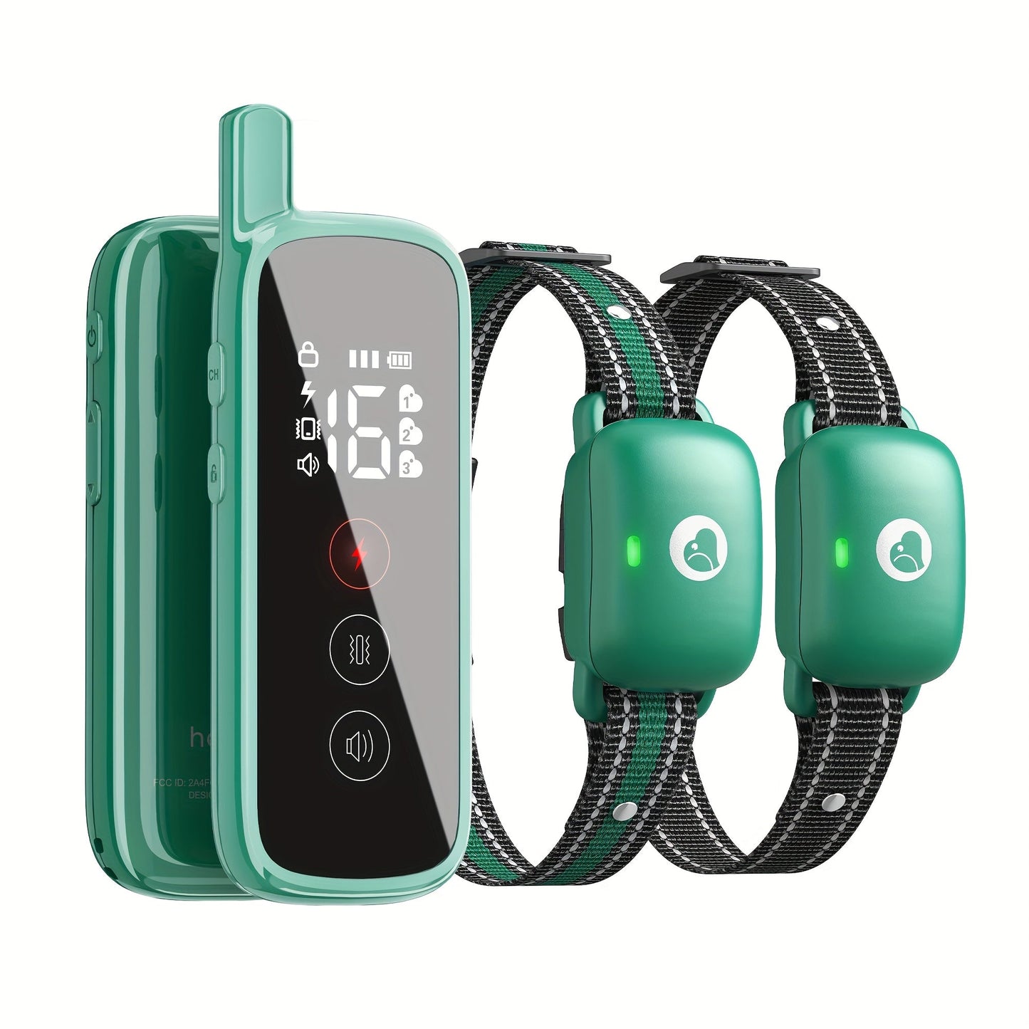 Smart Dog Training Collar with Remote - 3 Training Modes with Training Icons Electric Shock Collar Receiver Function for Large & Medium Dogs 2 Dog or 3 Dog Sets
