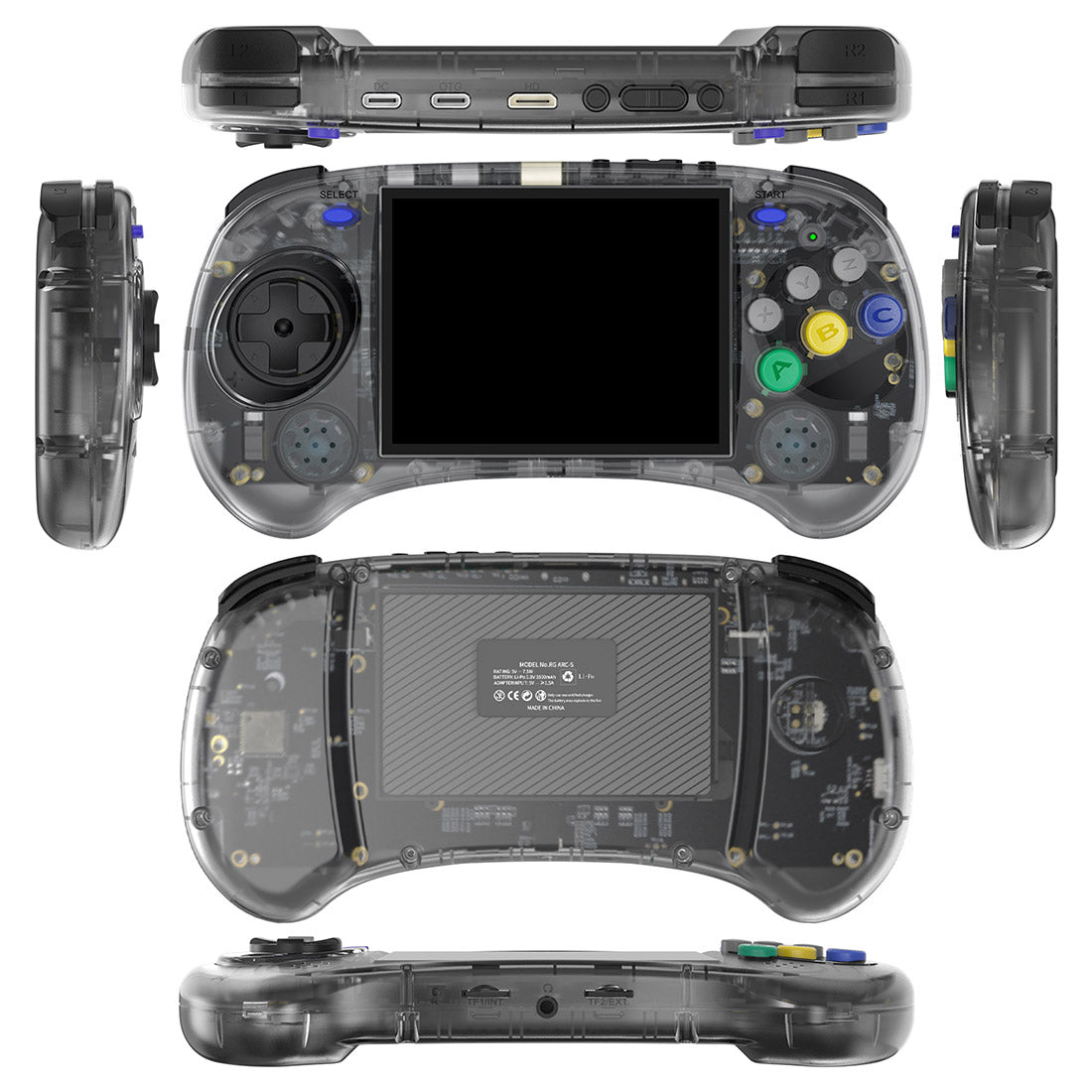 Anbernic RG ARC-S Arcade Six-Key Retro Handheld Game Console Linux 4" IPS HDMI 20+ Emulators Fighting Games 3500mAh Portable Emulator for Street Fighter Metal Slug Beat-Em-Up Fans 2 Colors
