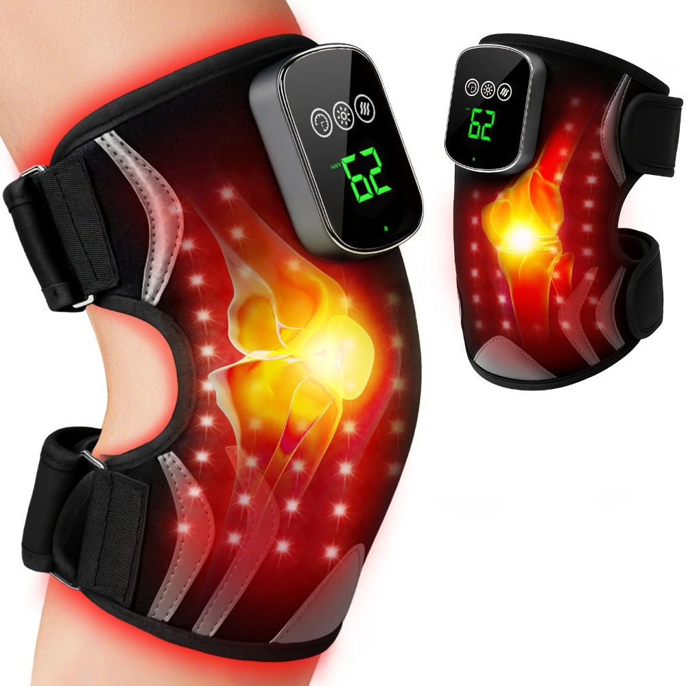 Heated Knee Massager with Vibration – Electric Knee Heating Pad & Support Wrap for Arthritis, Joint Pain & Muscle Relief, Warm Knee Brace Massager for Men Women Home Use & Recovery