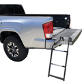 1pc Pickup Truck Tailgate Ladder - Universal Fit, Stainless Steel Self Drilling Hex Screws for Easy Install, Durable Aluminum Step Grip Plates, and Sturdy Rubber Ladder Feet, Vehicle Access, Offroad Accessory, Heavyduty Design, Reinforced Steps